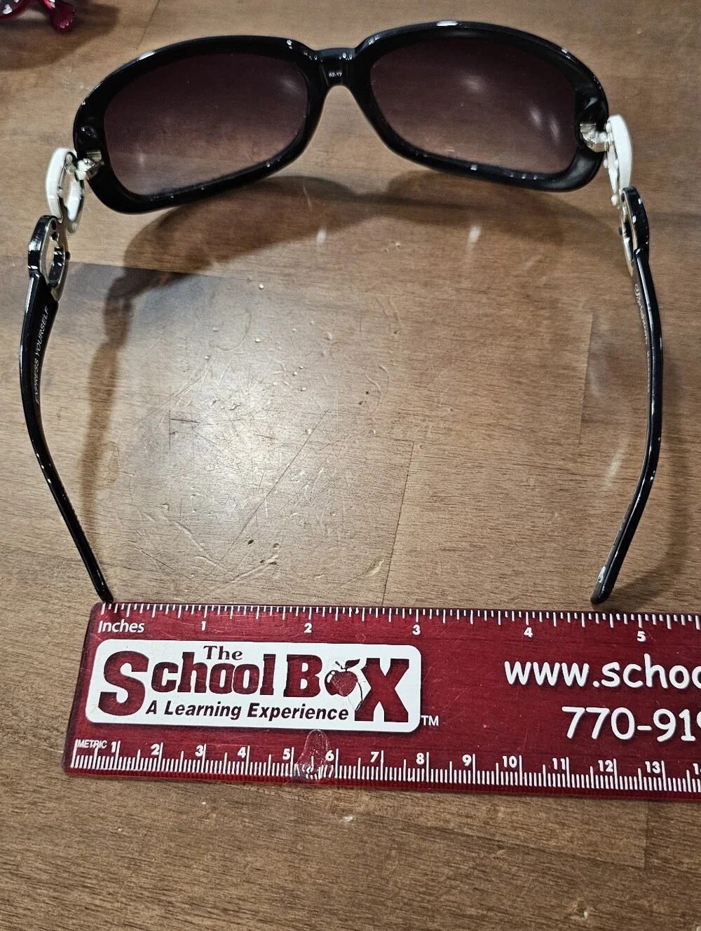 Brighton Handmade Express Yourself Black Frame Sunglasses Oval Oversized Links